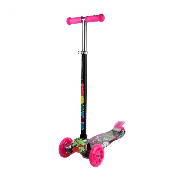 Monopatin Tripatin Scooter Luces Regulable Infantil Niños Variante Grafiti Tres