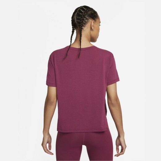 Remera Nike Training Dama Df S/S Top Rosewood (Particle Grey) S/C