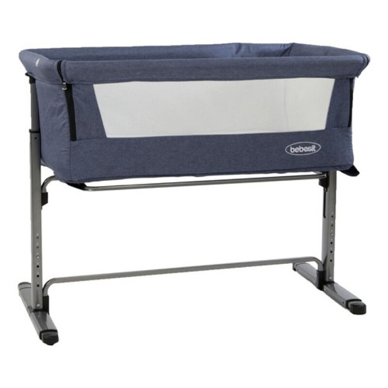 Cuna Bebesit My Side colecho con colchón hasta 9kg Azul