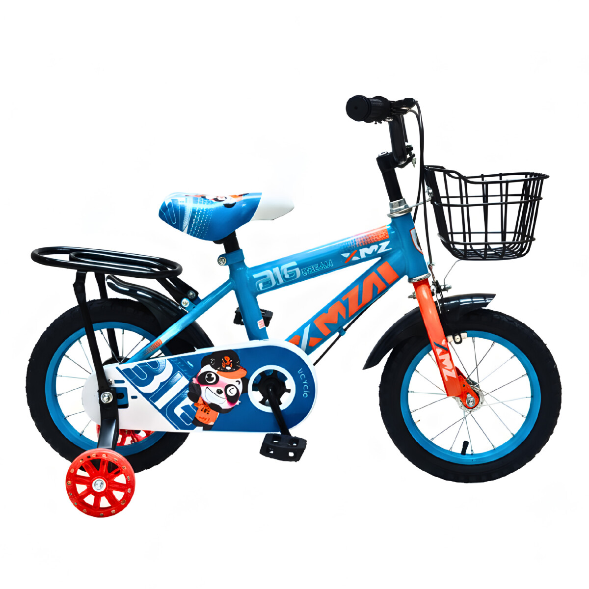 Bicicleta Infantil XMZ Rodado12 Canasto Parrilla Guardabarro - Celeste 1 