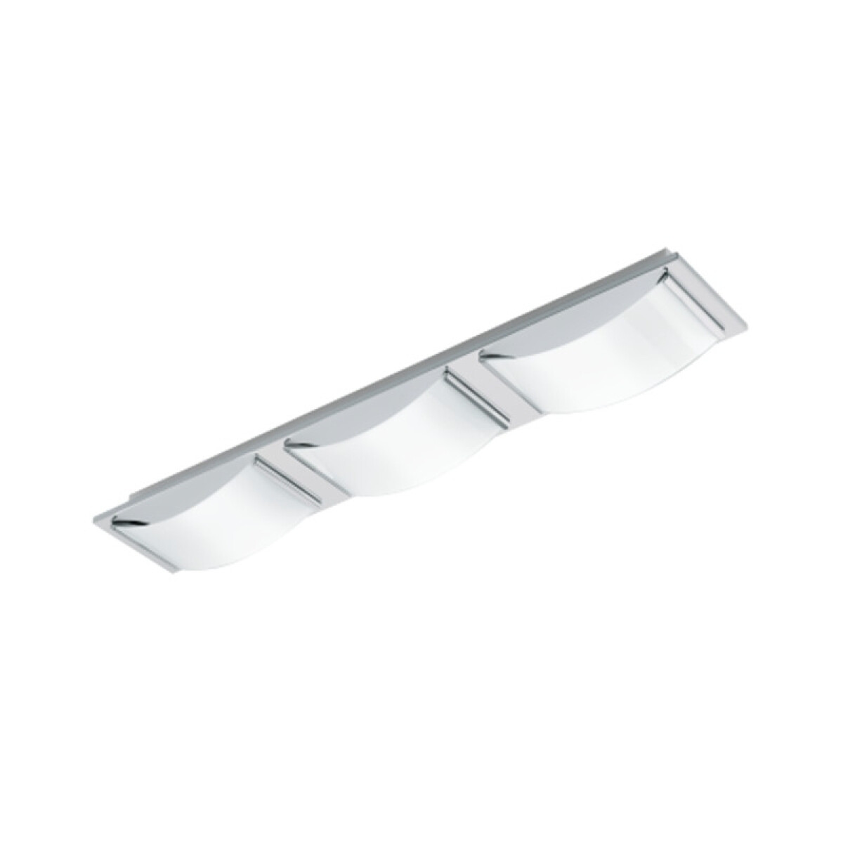 Plafón d/techo LED rectang. cromo/blanco 16W WASAO - EG1192 