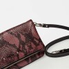 Mini Bag Honey En Cuero Snake Print Metalizado Bordeaux