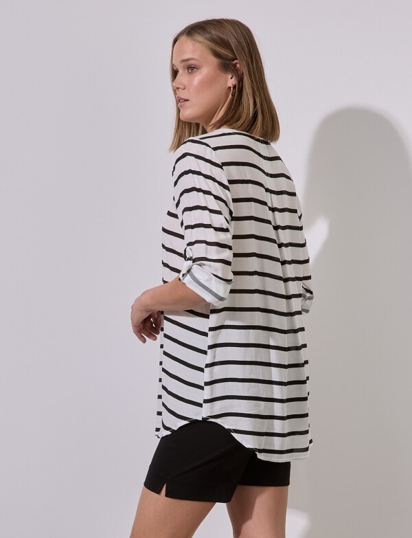 Blusa Stripes BLANCO/NEGRO