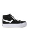 Botas Unisex PONY Plataforma Casual Lona Negro - Blanco