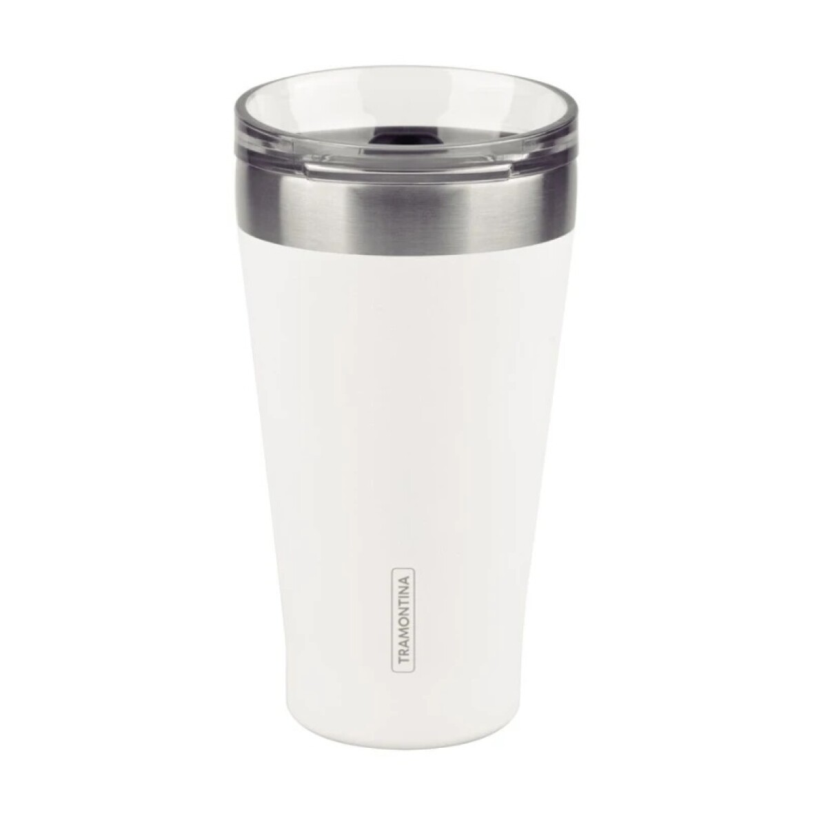 Vaso Térmico Blanco / Acero C/Tapa Inox. 550 Ml 