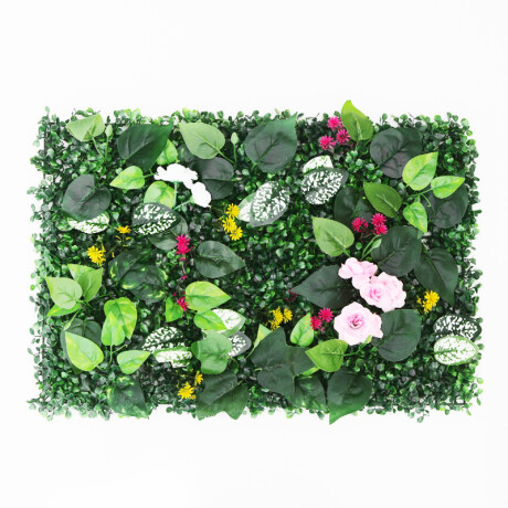 Panel De Césped Artificial Césped Con Flores De Colores