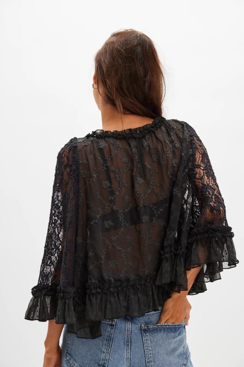 CARLY CAPE TOP Negro