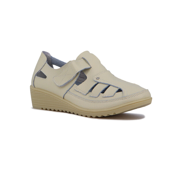 Wonder Guillermina Casual C/velcro S/ Corrida Alta - Beige Beige