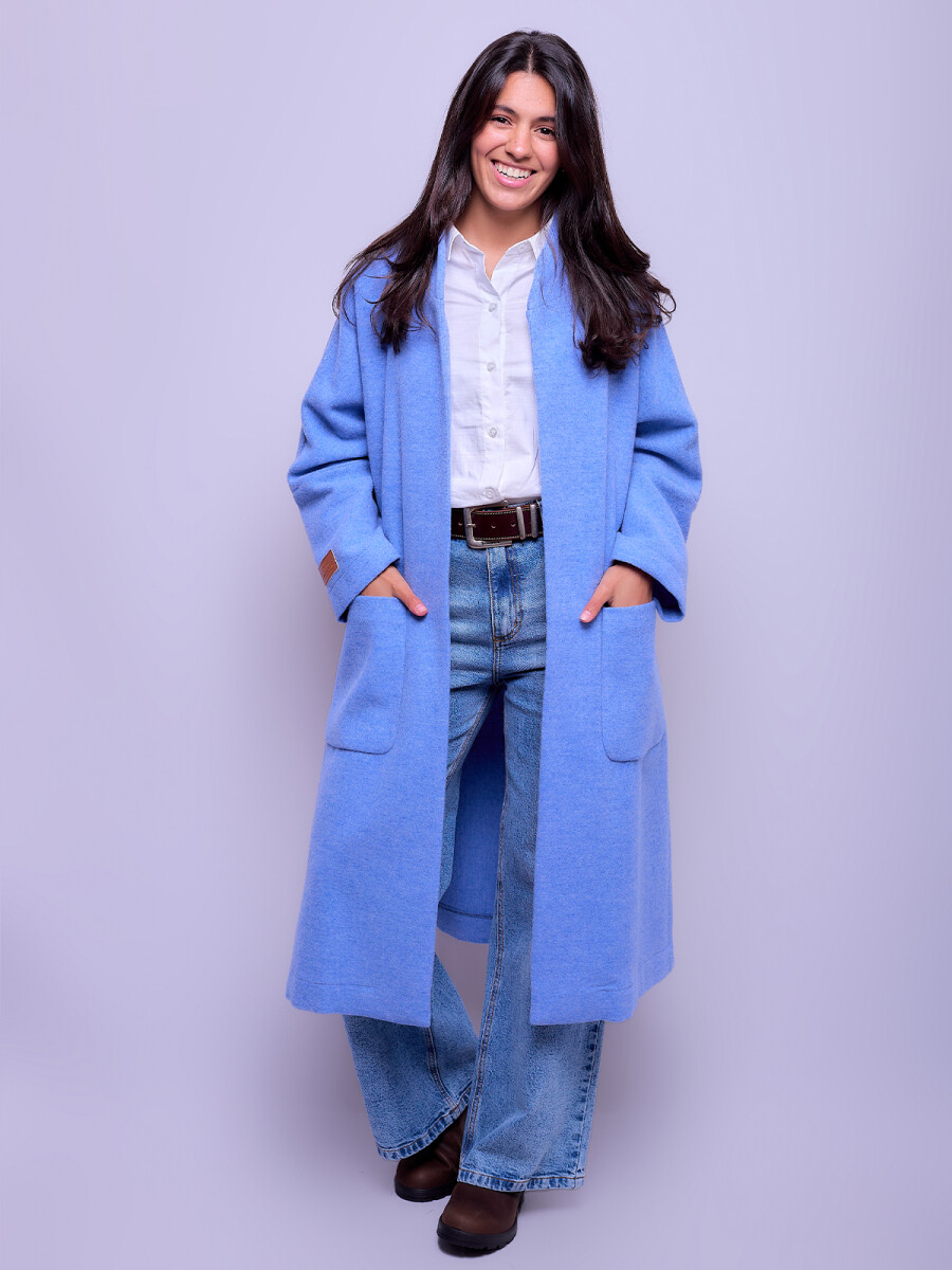 Capa Cuello Mao - Celeste 