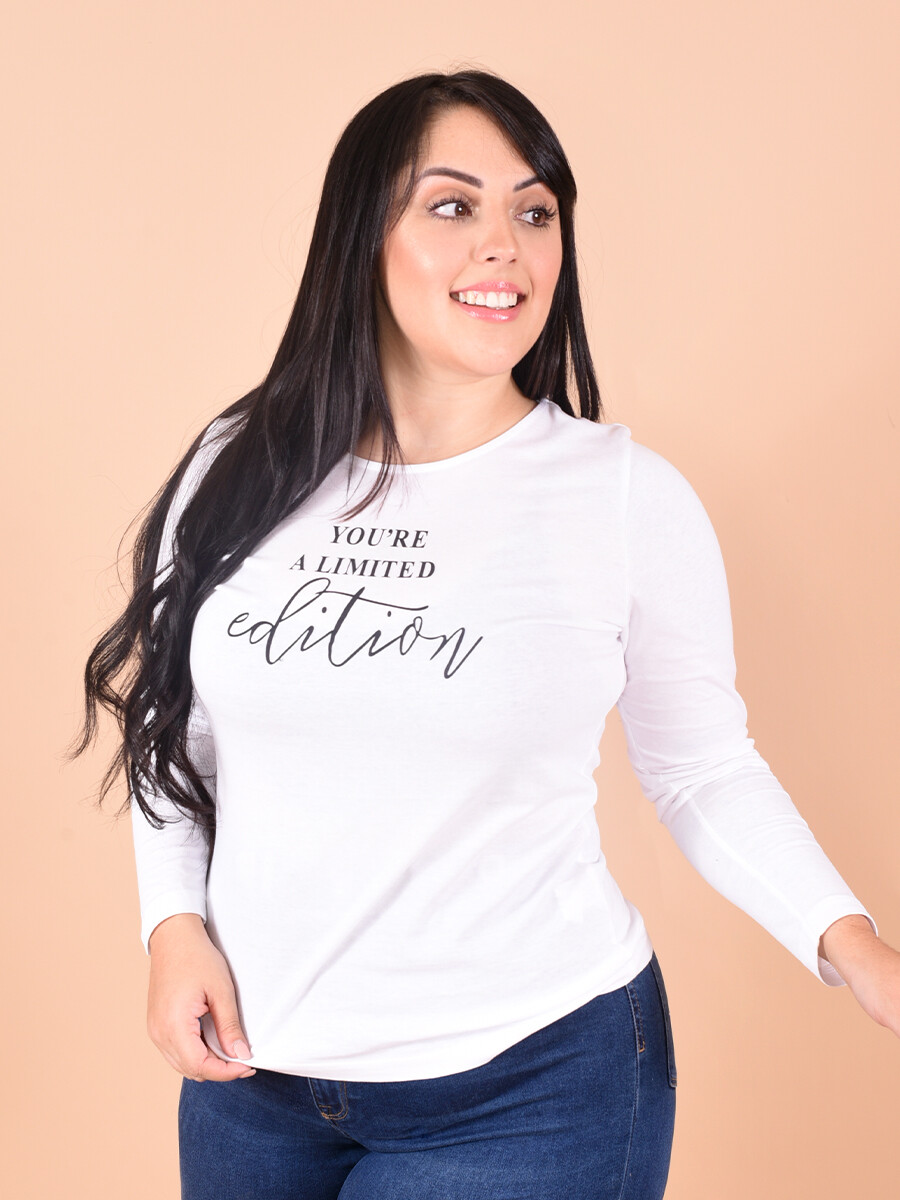 REMERA YOU´RE A LIMITED EDITION - BLANCO 