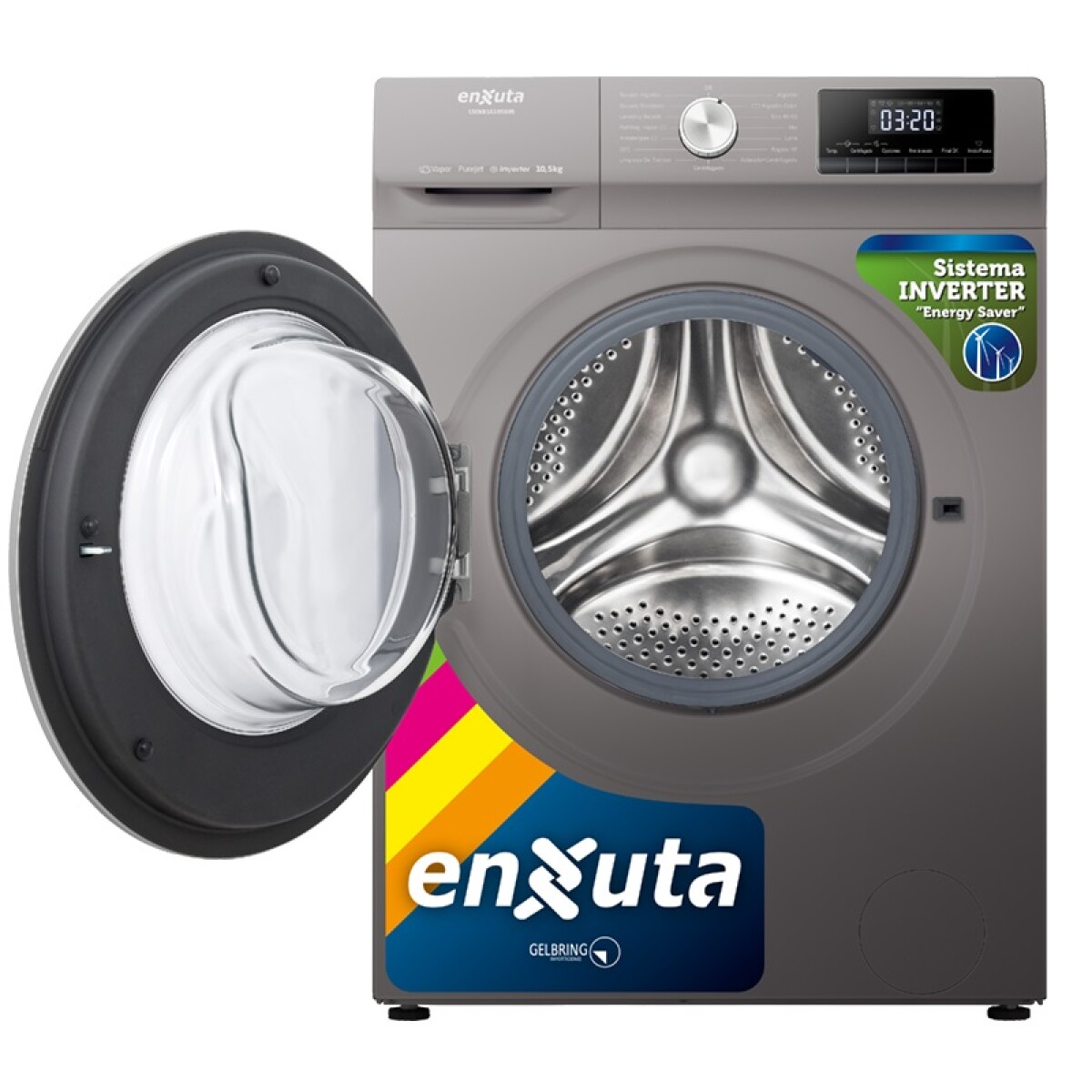 LAVASECARROPAS ENXUTA LSENX1610560S 6 KG INVERTER 