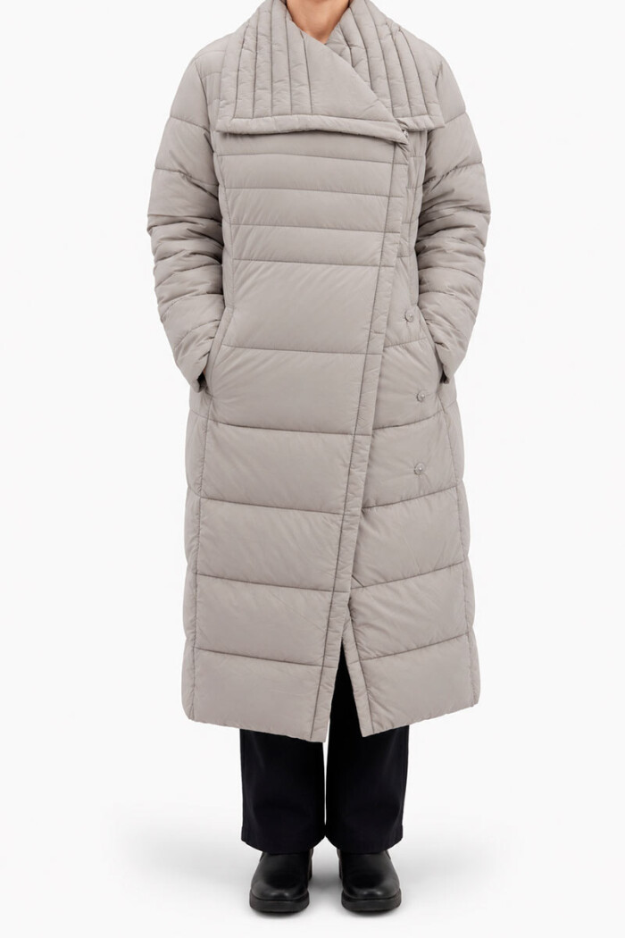 CAMPERA LARGA DAMA Gris