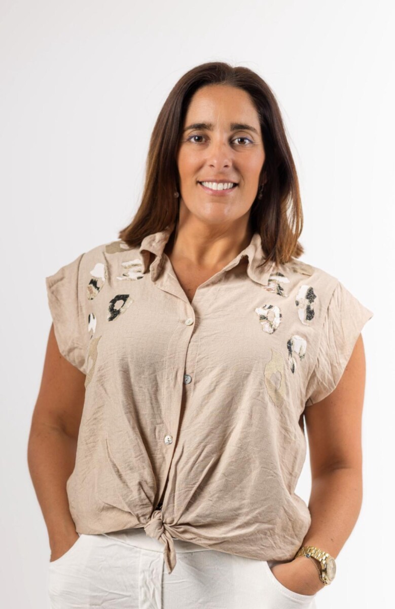 Camisa viscosa con print 