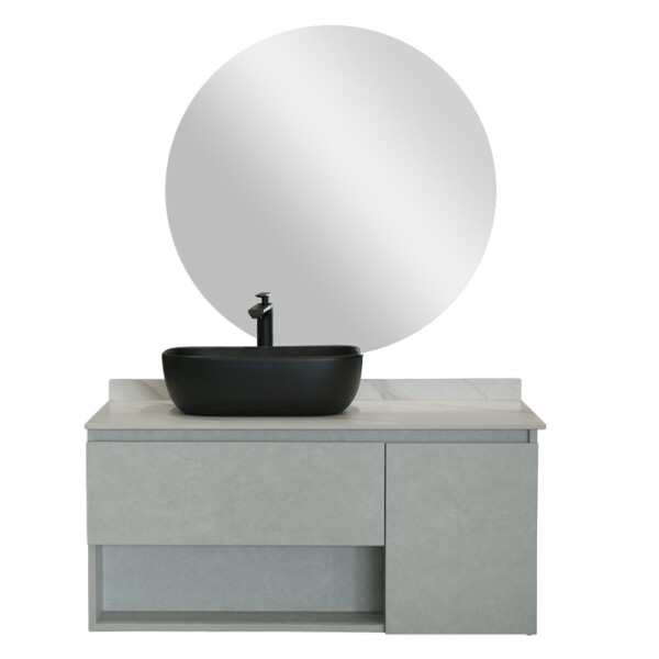 CONJUNTO DE BAÑO HABITARE MODELO SY1045-100 / MUEBLE + BACHA + ESPEJO Conjunto De Baño Habitare Modelo Sy1045-100 / Mueble + Bacha + Espejo