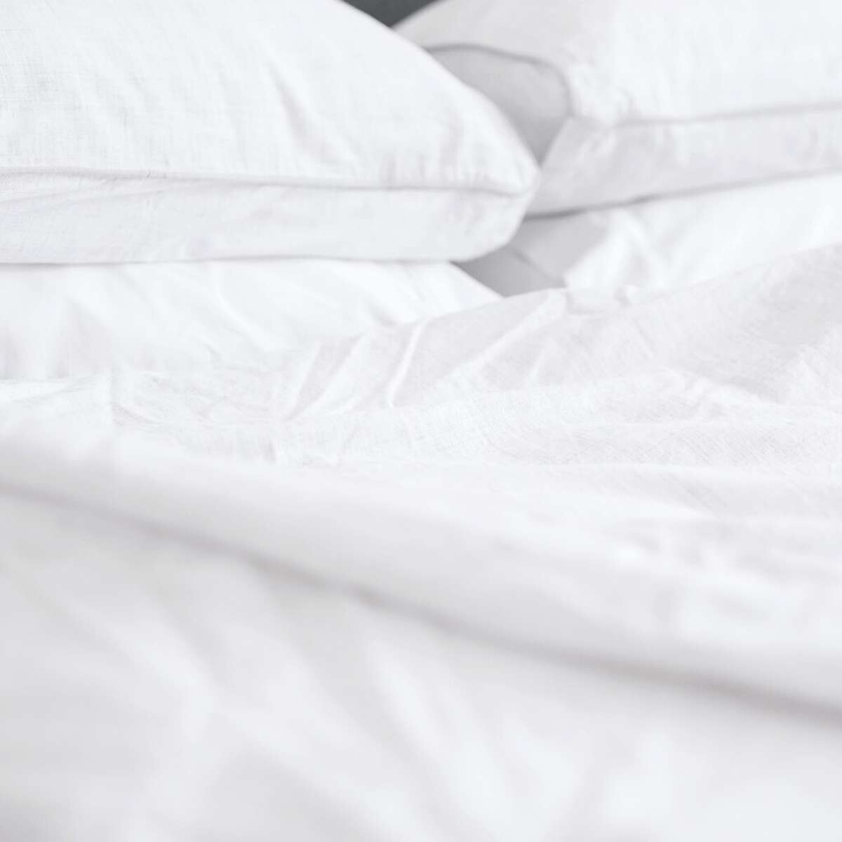 Juego De Sábanas 1 Plaza 200 Hilos 100% Algodón - Blanco 