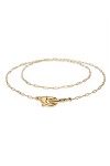 COLLAR LARGO BAÑADO EN ORO 18K CON MOSQUETON ENTRELAZADO Colgante