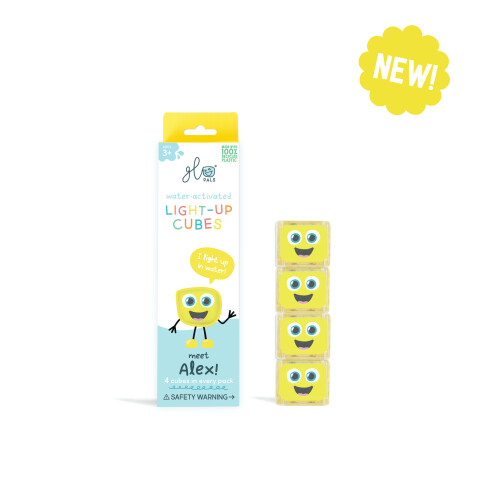 Set 4 cubos Glo Pals iluminados activados por agua Alex
