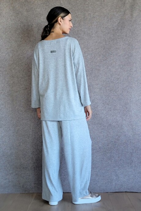 Pantalón Mila Lanilla gris melange