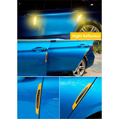 ACCESORIO EXTERIOR - JGO.4 PROTECTORES PUERTA 17X4CM AMARILLO / CARBONO - ACCESORIO EXTERIOR - JGO.4 PROTECTORES PUERTA 17X4CM AMARILLO / CARBONO -