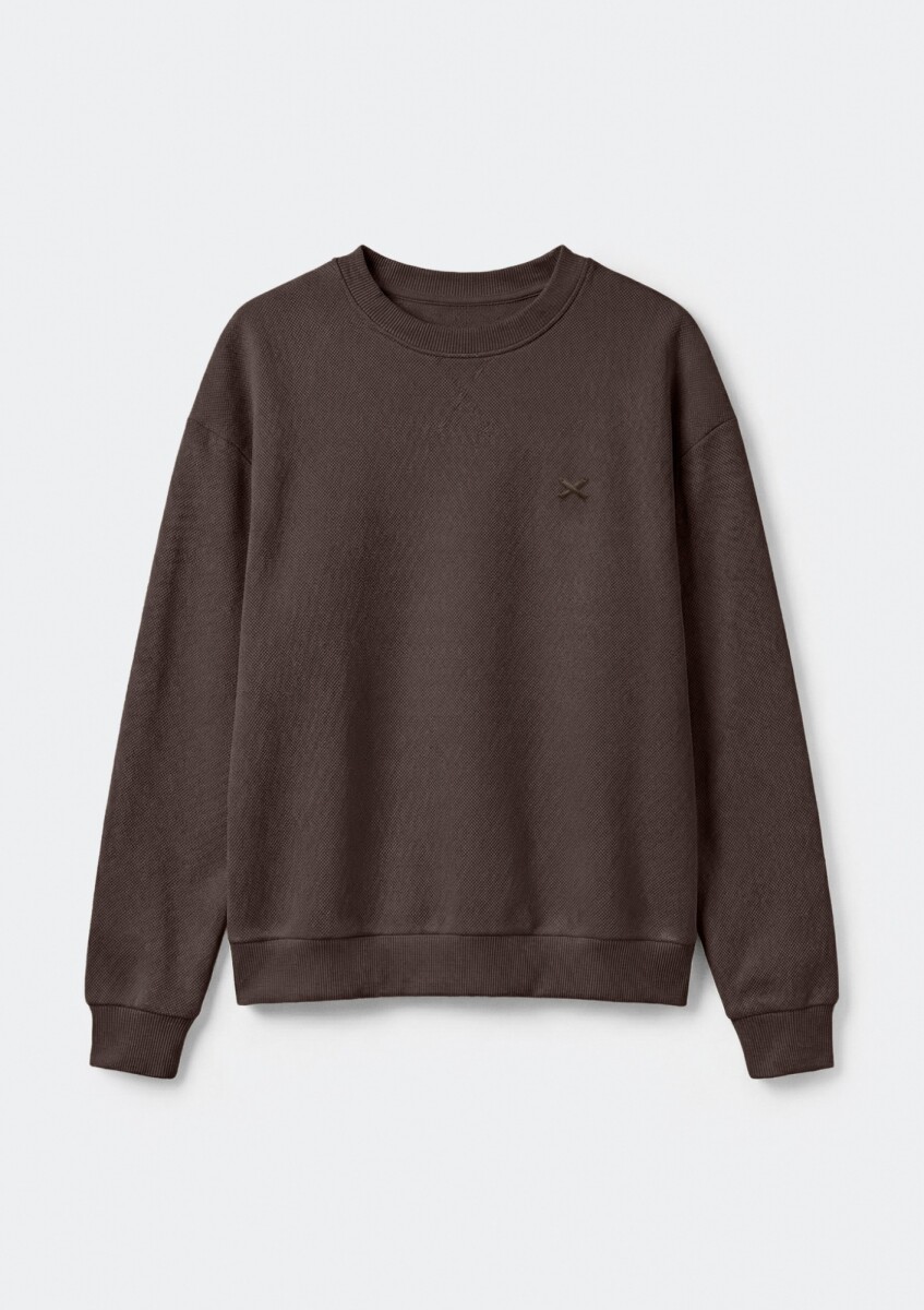 BUZO DEPORTIVO ADULTO UNISSEX - MARRÓN - MARRÓN 