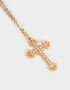 Collares Cortos Religioso Collar Corto Con Cruz - Dorado