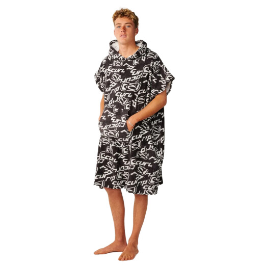 Poncho Playa Rip Curl Sessions Hooded - Negro Poncho Playa Rip Curl Sessions Hooded - Negro