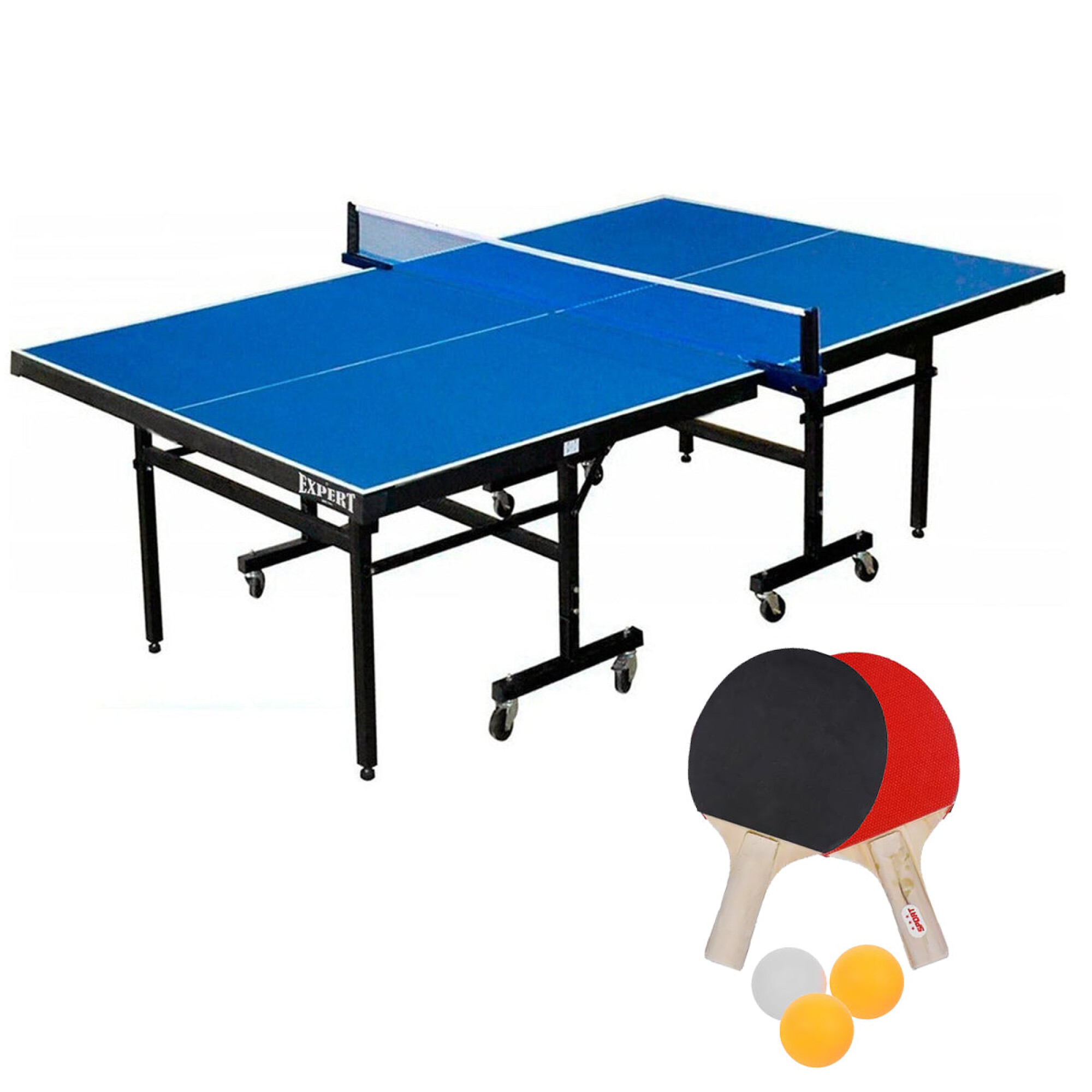 Hathaway Reflex - Mesa de ping pong de 6 pies con red de fijación rápida,  tamaño mediano y plegable para espacios pequeños, hecha de madera de