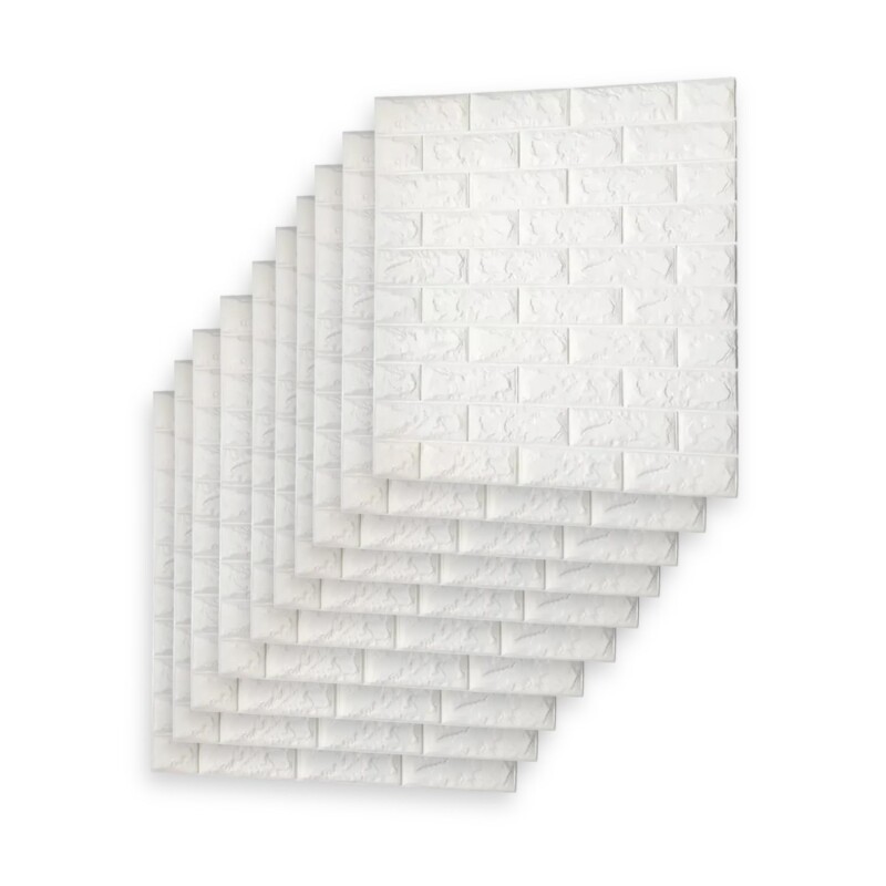 Placa Autoadhesiva Revestimiento Pared pack 10 Un Blanco