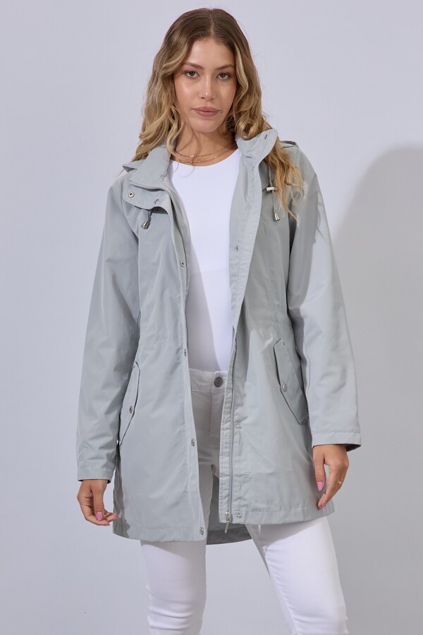 Gabardina Impermeable GRIS CLARO