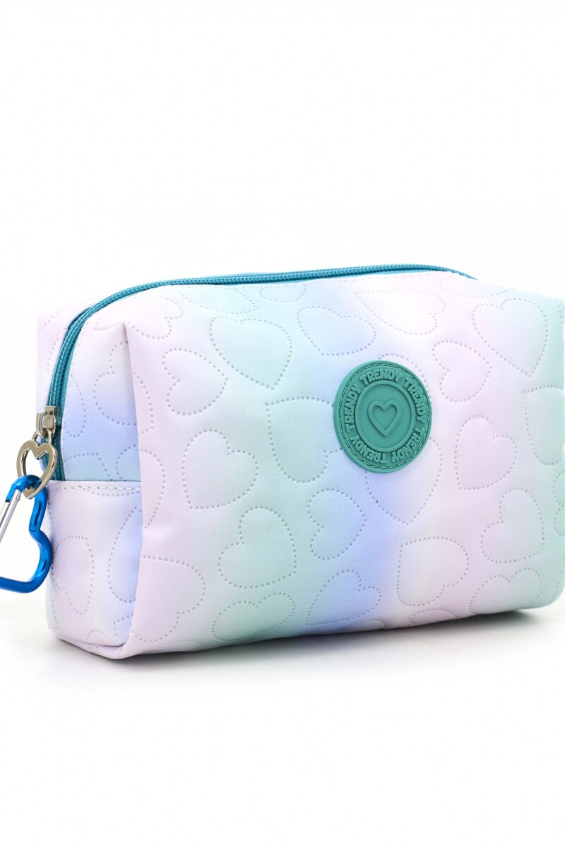 Cartuchera multicolor Celeste