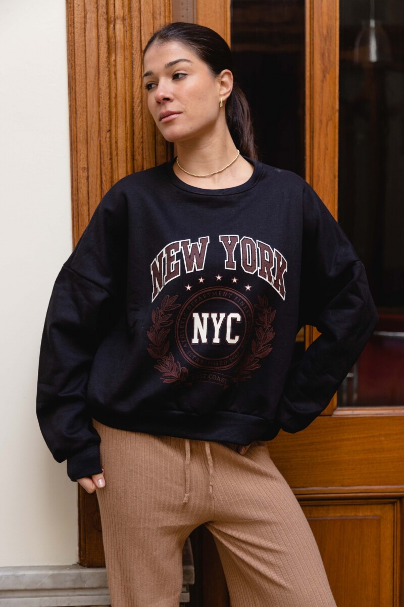 Buzo felpa NY Negro