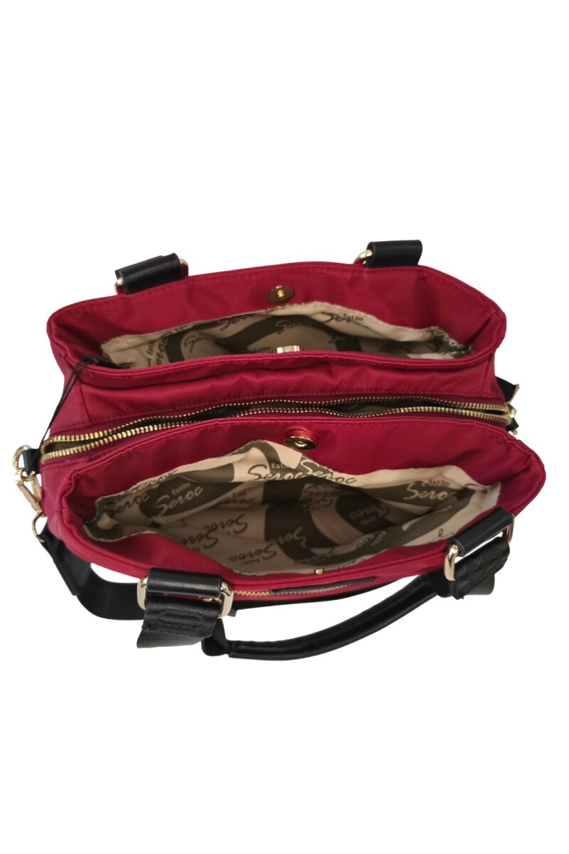 Cartera 3 divisiones Bordó