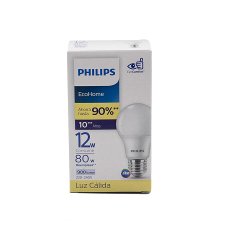 Bombita Led PHILLIPS 12w Ecohome Cálida 3000(80w) Bombita Led PHILLIPS 12w Ecohome Cálida 3000(80w)