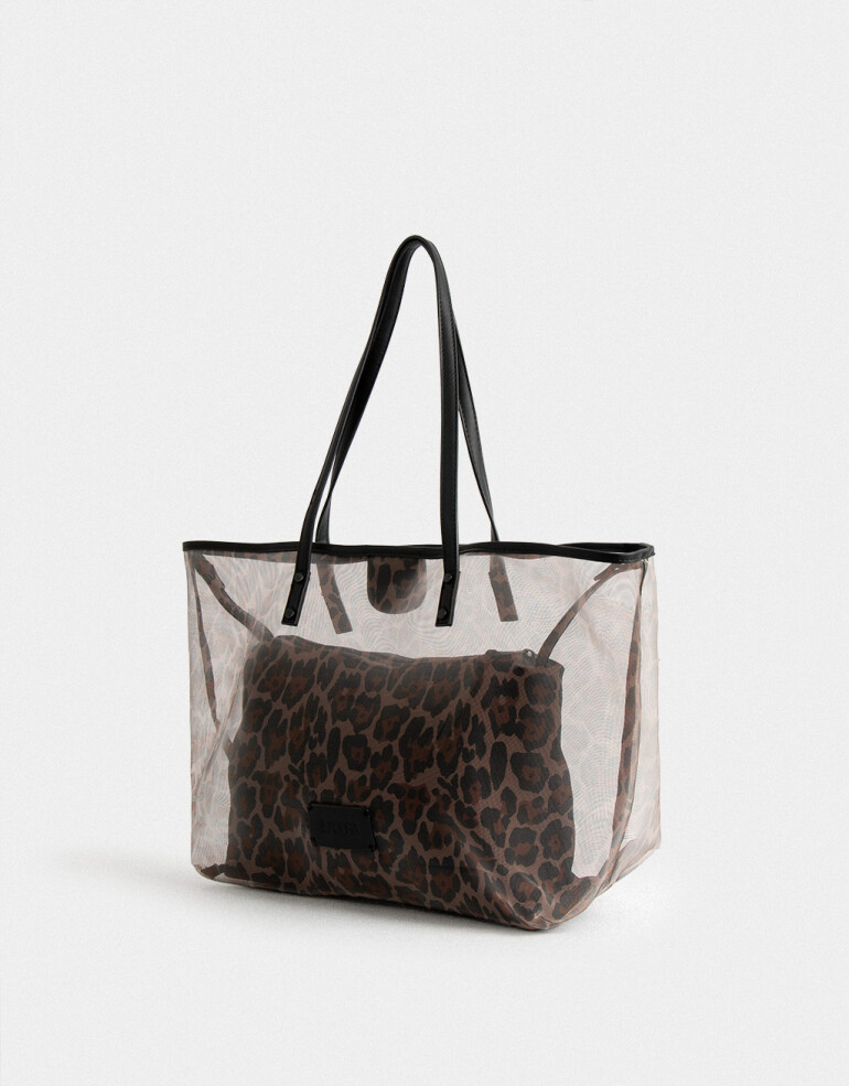 Shopper Shopper De Rejilla - Estampado Animal Print