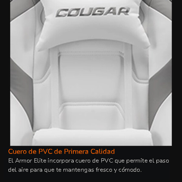 Silla Gaming Cougar Armor Elite Ergonómica Blanca SILLA COUGAR ARMOR ELITE WHITE OPEN BOX