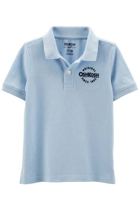 Remera polo de algodón con logo Remera polo de algodón con logo