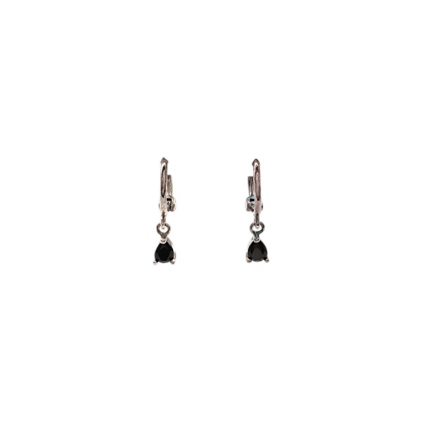Caravanas Colgante triángulo-Plata 925-Piedra Zafiro-CA3287 Conpiedra