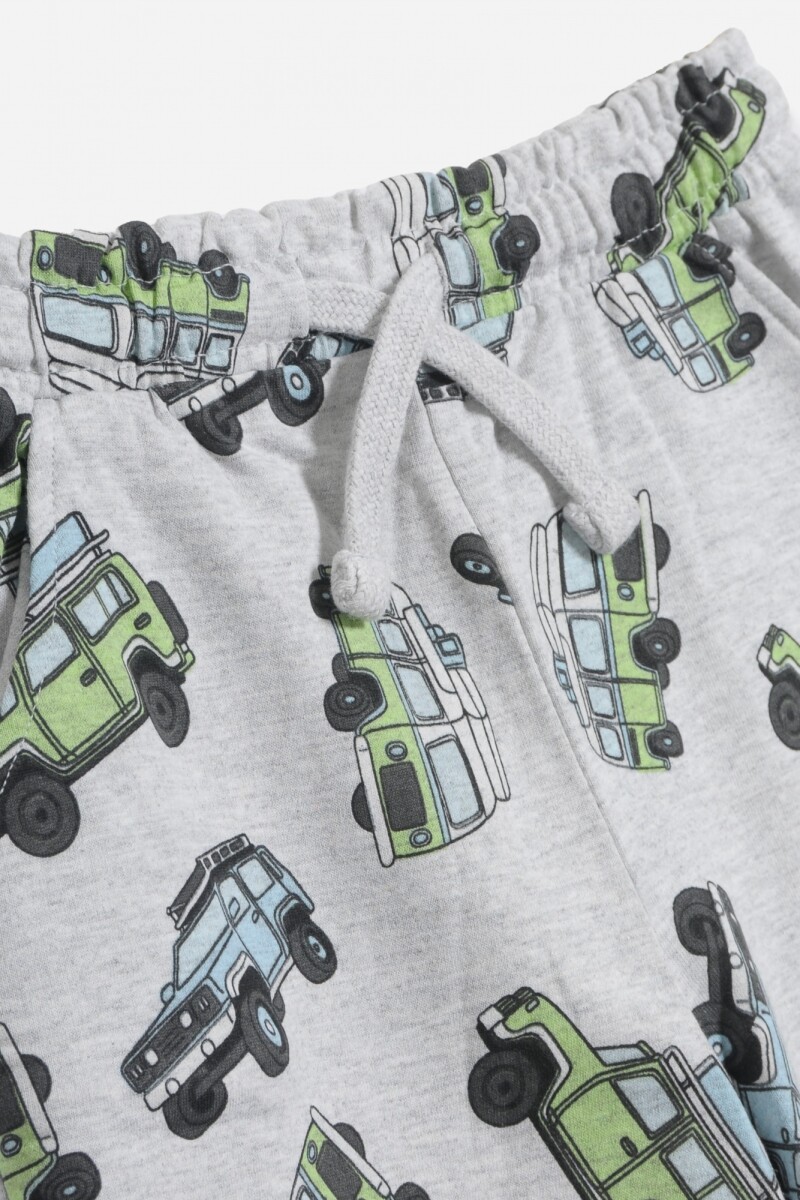 Bermuda terry estampada GRIS