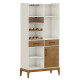 Vinoteca de cristal con 1 puerta y 2+1 cajones, línea Milán, en madera maciza y MDF Vinoteca de cristal con 1 puerta y 2+1 cajones, línea Milán, en madera maciza y MDF