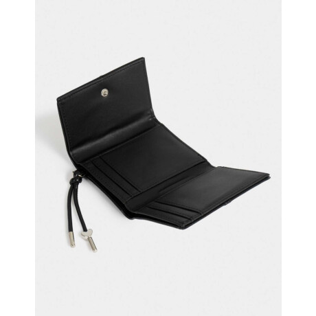 Billetera Cuerina Solapa Negro