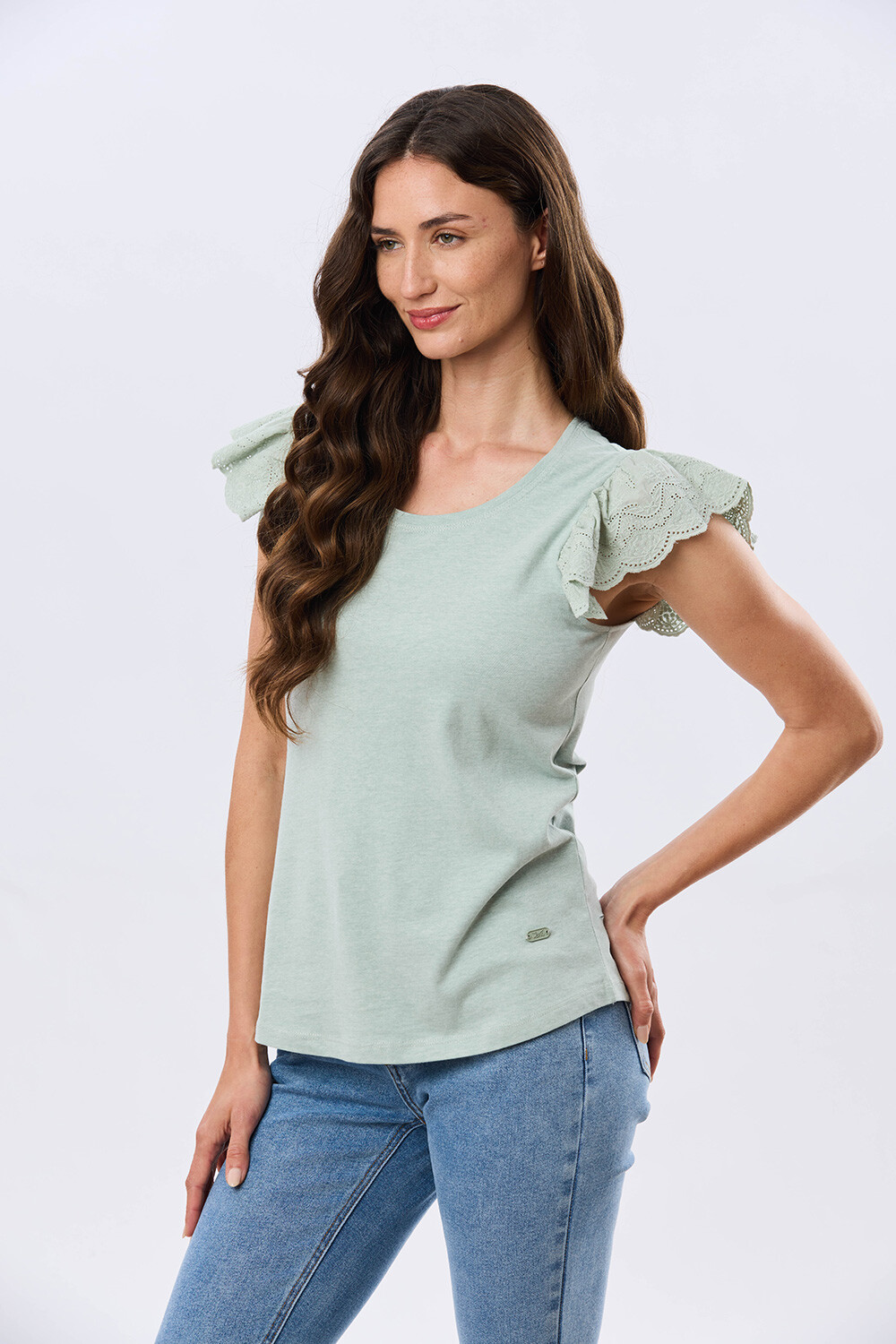 REMERA LISA DE ALGODÓN Verde