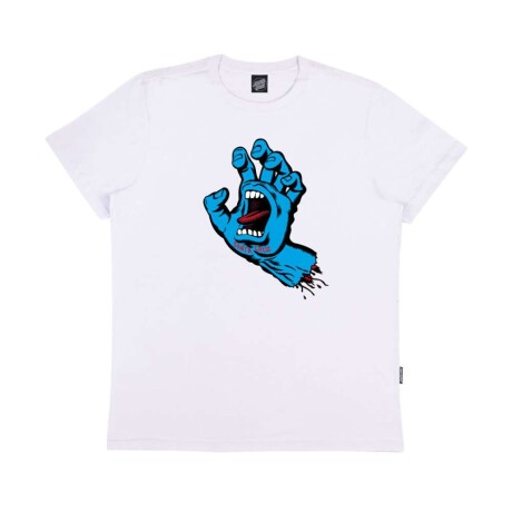 Remera Santa Cruz Screaming Hand Front Blanco