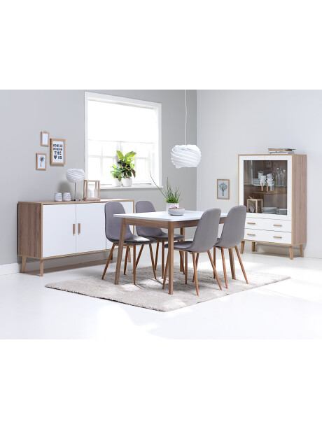 Silla de comedor JONSTRUP tela gris Silla de comedor JONSTRUP tela gris