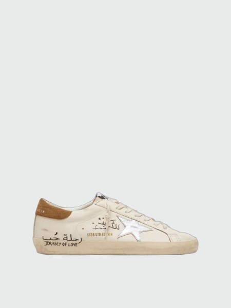 GOLDEN GOOSE - ZAPATILLAS SUPER STAR NAPPA CON ESTRELLA LAMINADA Y GAMUZA Alta Automática