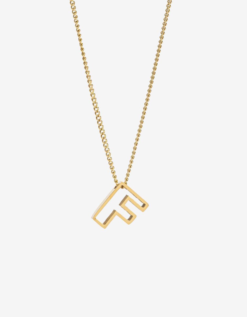 Cadena Corta con Dije Metal - Dorado 