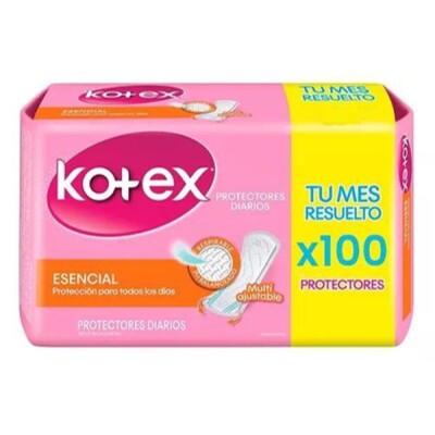 Protectores Diarios Kotex Esencial 100 Uds. Protectores Diarios Kotex Esencial 100 Uds.