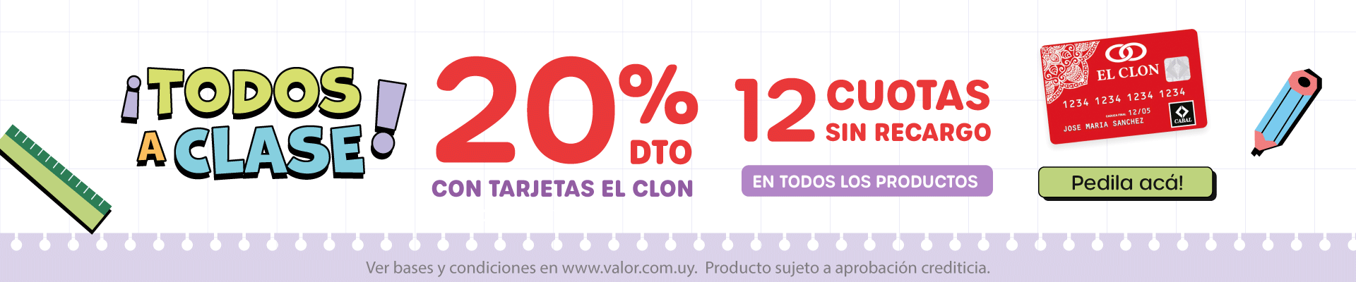 Cabal 12 Cuotas - Escolares