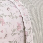 Cubrecama Col. Kids Flores Rosa Y Verde