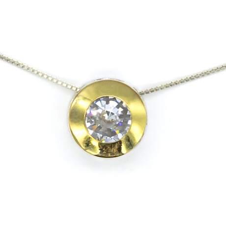 Conjunto de plata , double en oro 18 ktes con cz, PUNTO DE LUZ. Conjunto de plata , double en oro 18 ktes con cz, PUNTO DE LUZ.