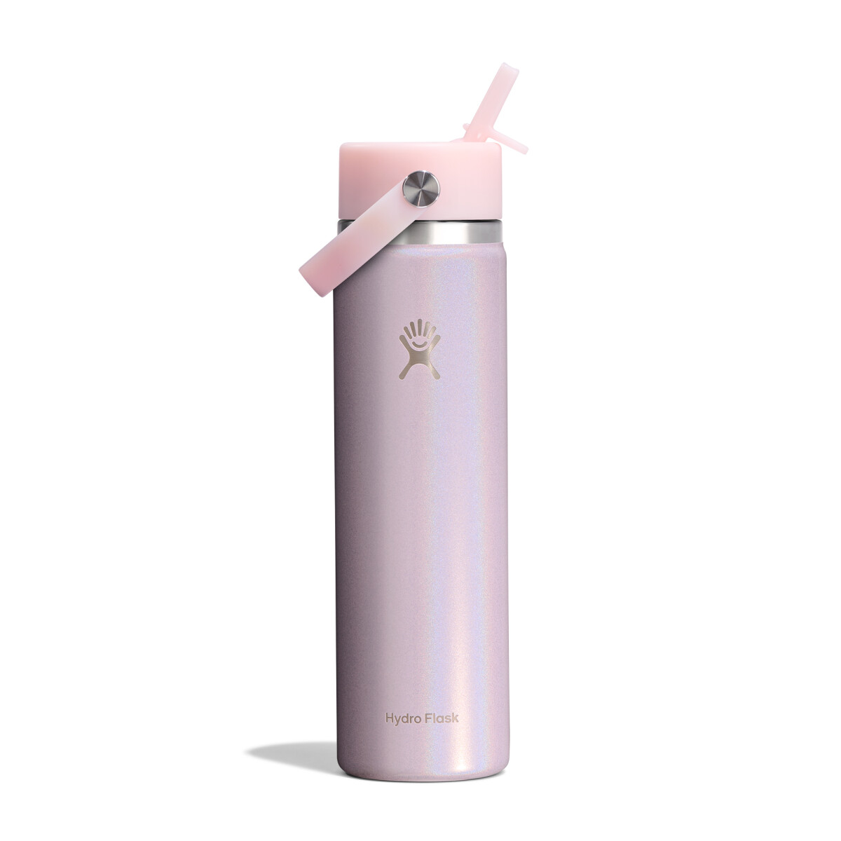 24 oz Wide Mouth with Flex Straw Cap - Glimmer Pink 